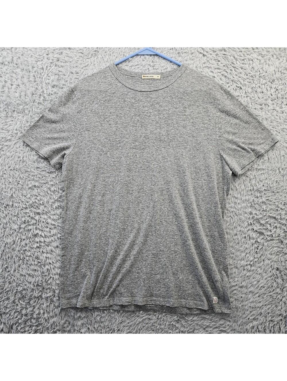 MARINE LAYER USA T Shirt Men Medium (fits like Large) Gray Made in USA Modal